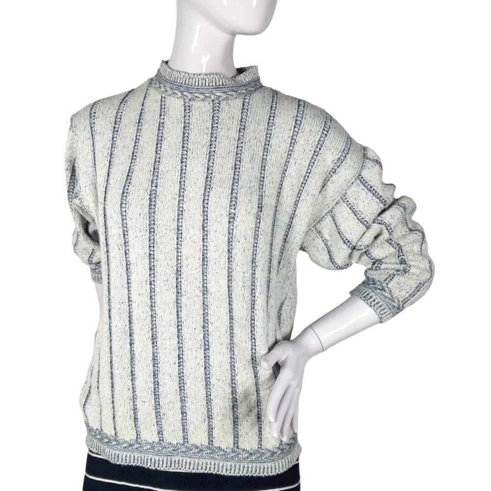 Vintage Garan by Marita knit striped blue and white size sweater size medium